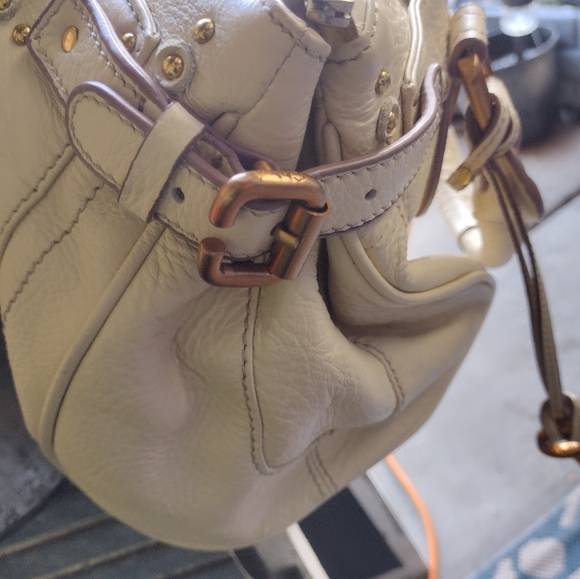 VINTAGE LEATHER SATCHEL BAG BY CHLOE - Picture 5 of 8